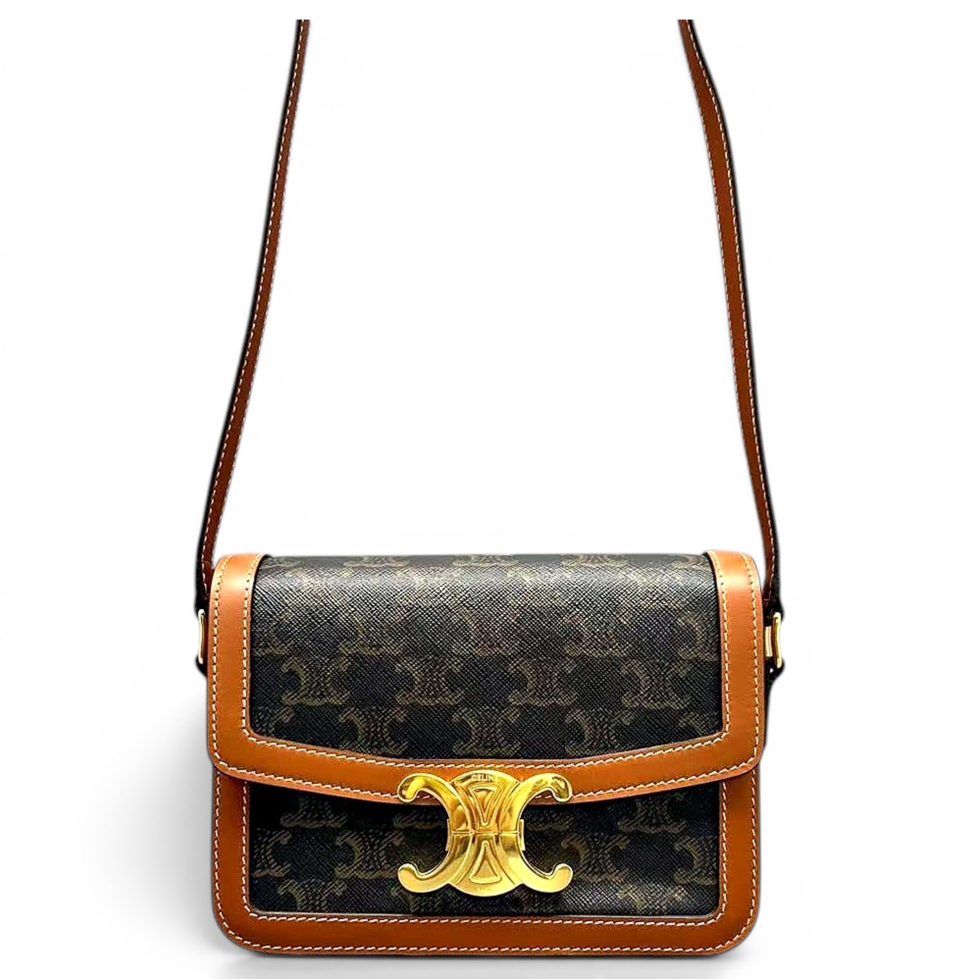 Triomphe leather handbag