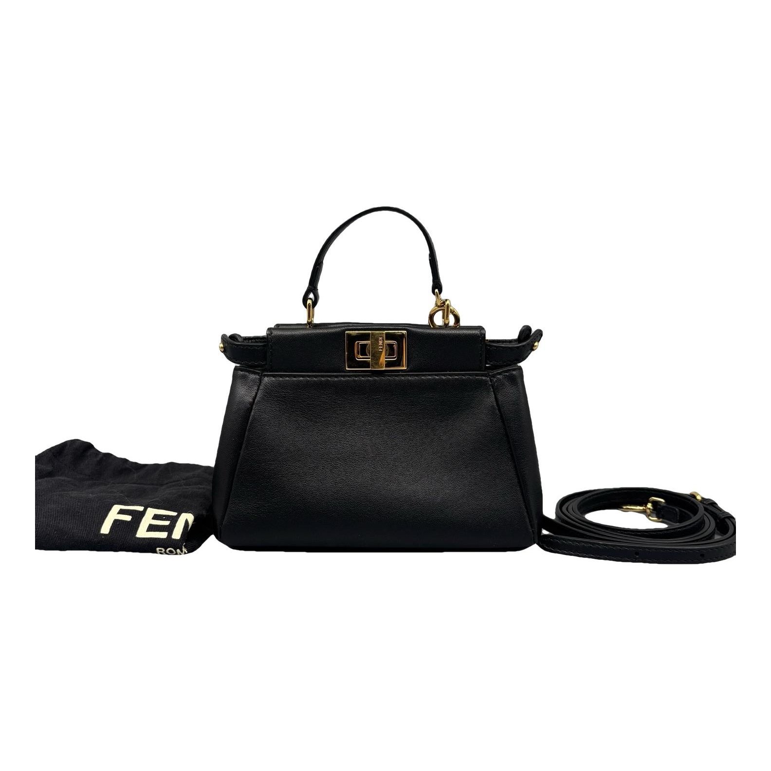 Peekaboo mini pocket leather handbag