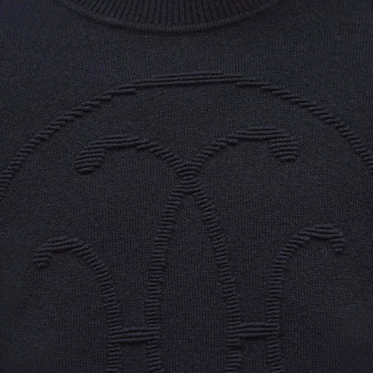 Bleu Noir Cashmere "H Lift" Long-sleeve Sweater