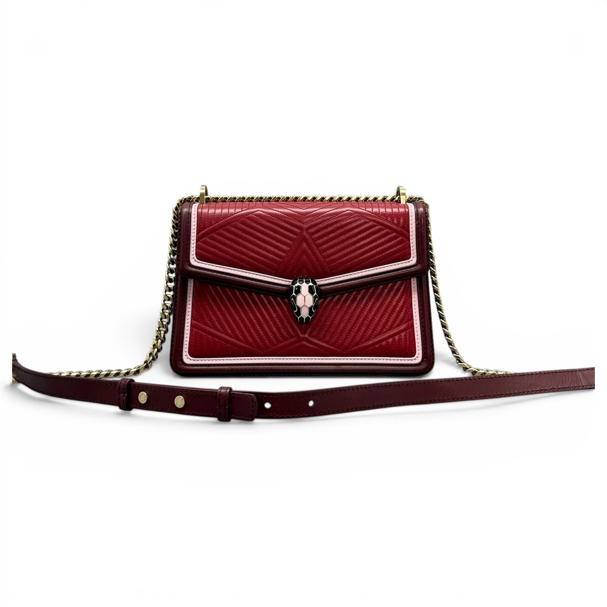 Serpenti leather handbag
