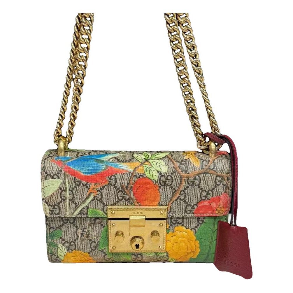 Padlock leather crossbody bag