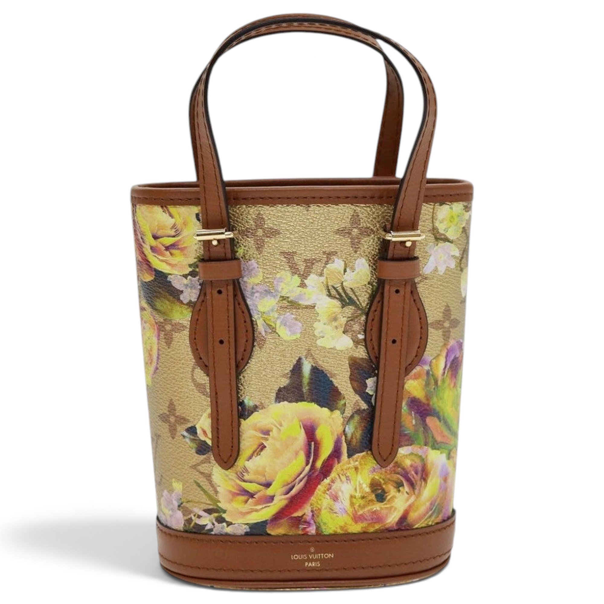 Bucket leather handbag