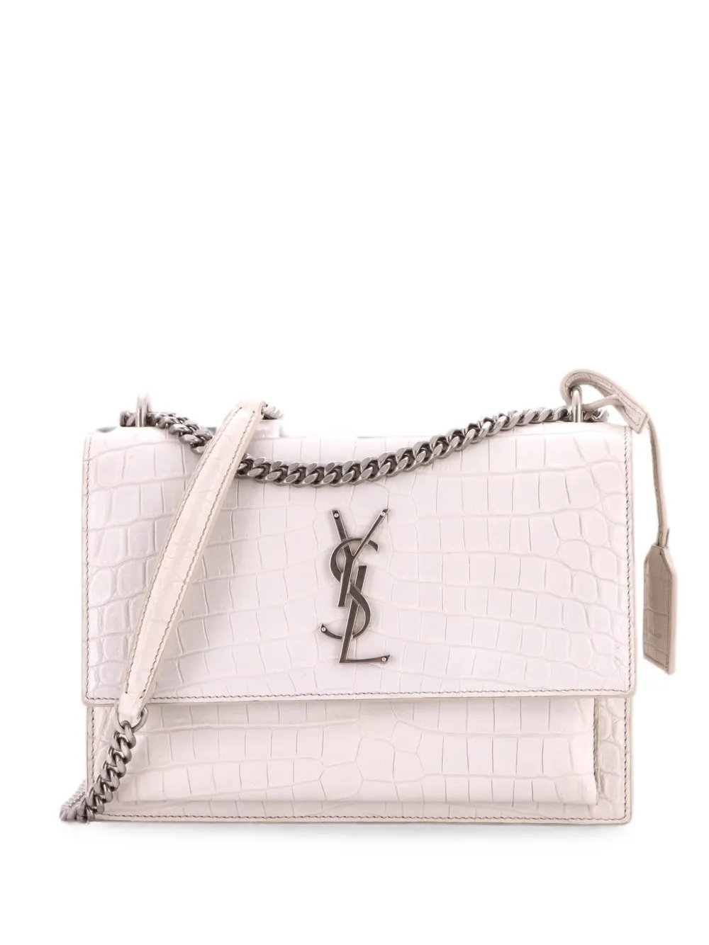 Sunset Crocodile Embossed Leather Medium crossbody bag