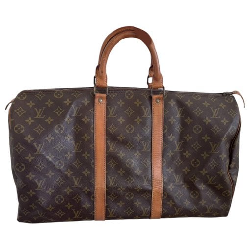 Keepall leather travel bag