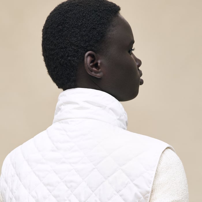 Blanc Quilted Sleeveless Jacket