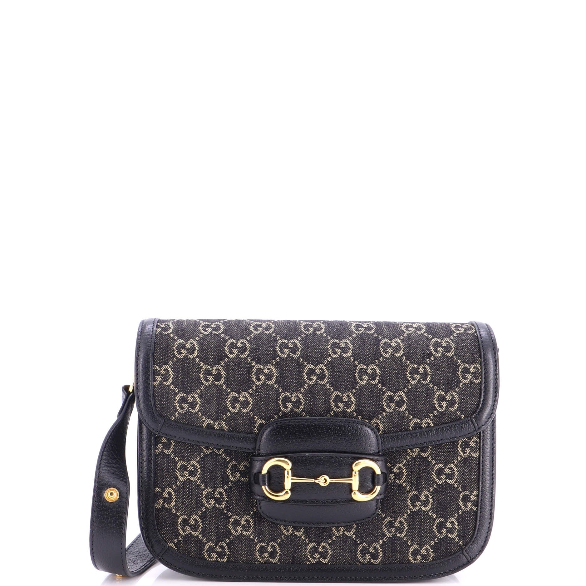 Horsebit 1955 Shoulder Bag GG Denim Small