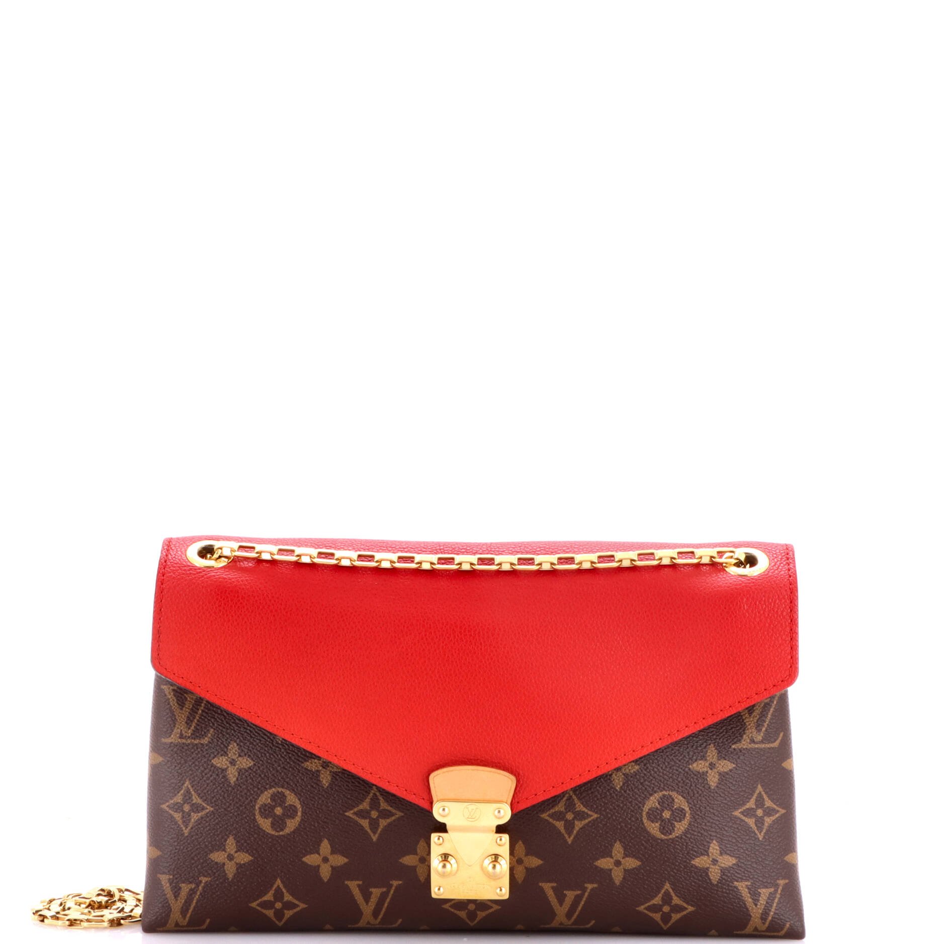 Pallas Chain Shoulder Bag Monogram Canvas and Calfskin