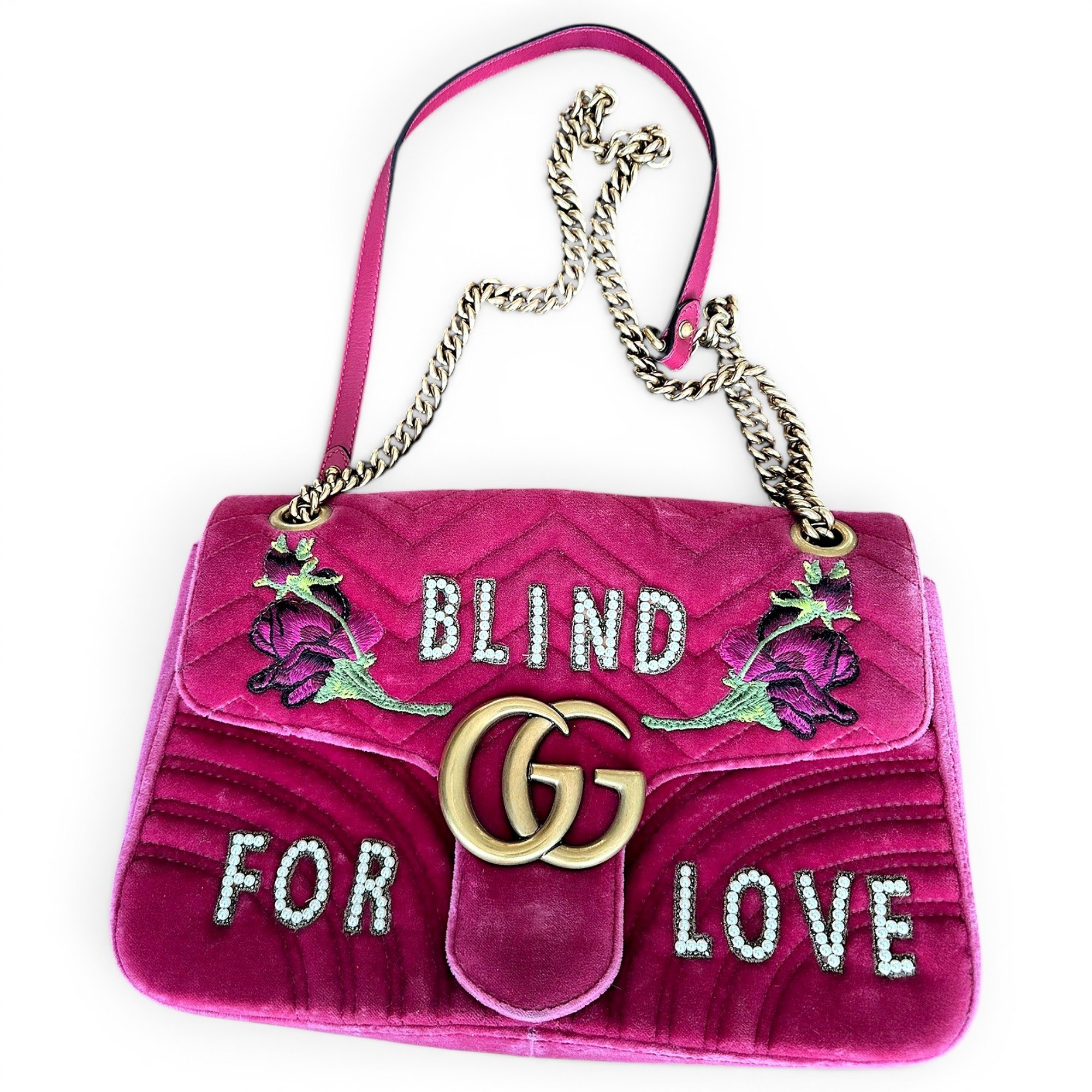 GG Marmont velvet crossbody bag