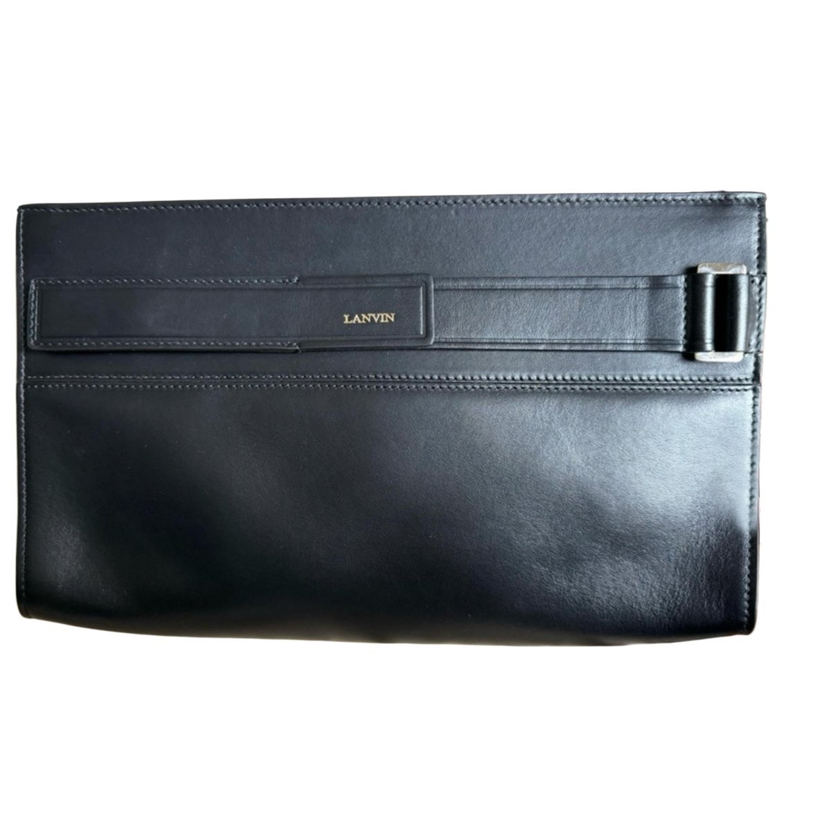 Leather clutch bag
