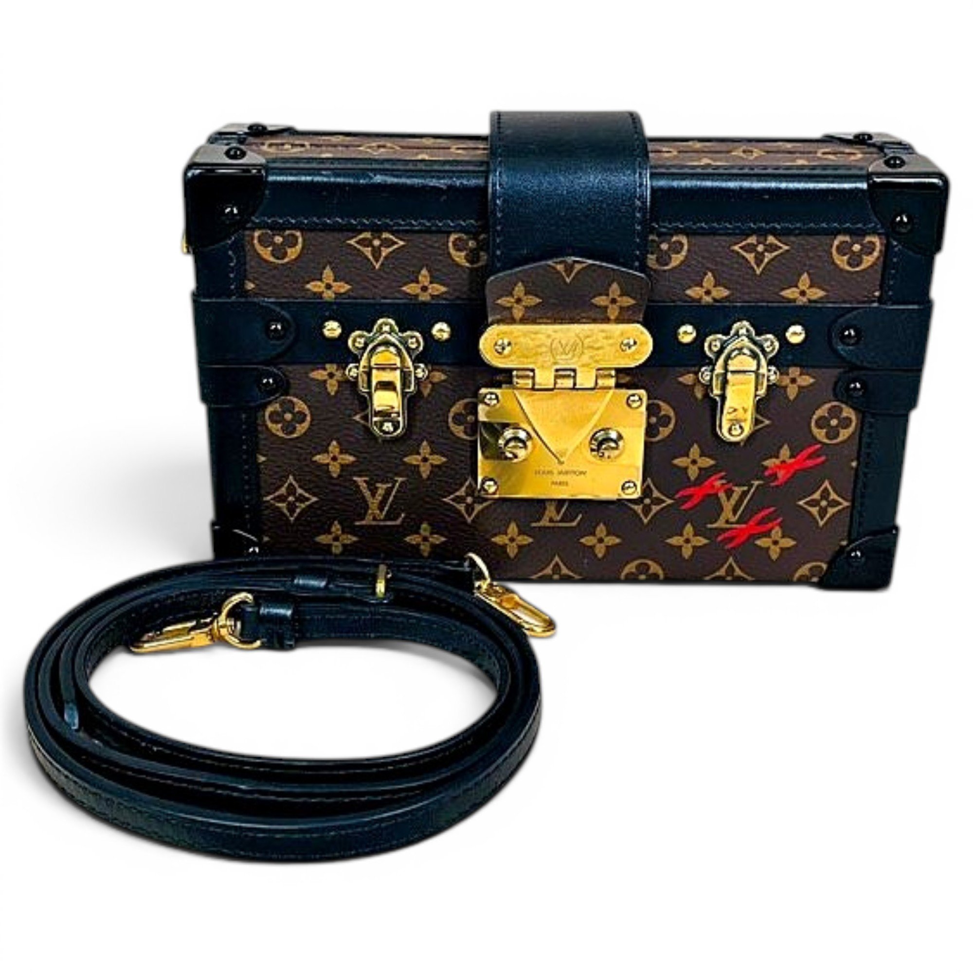 Petite Malle leather handbag