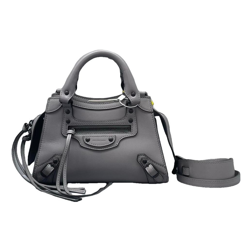 City leather handbag
