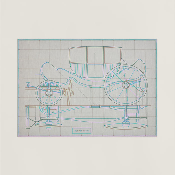 Gris Hippomobile En Coupe Blanket