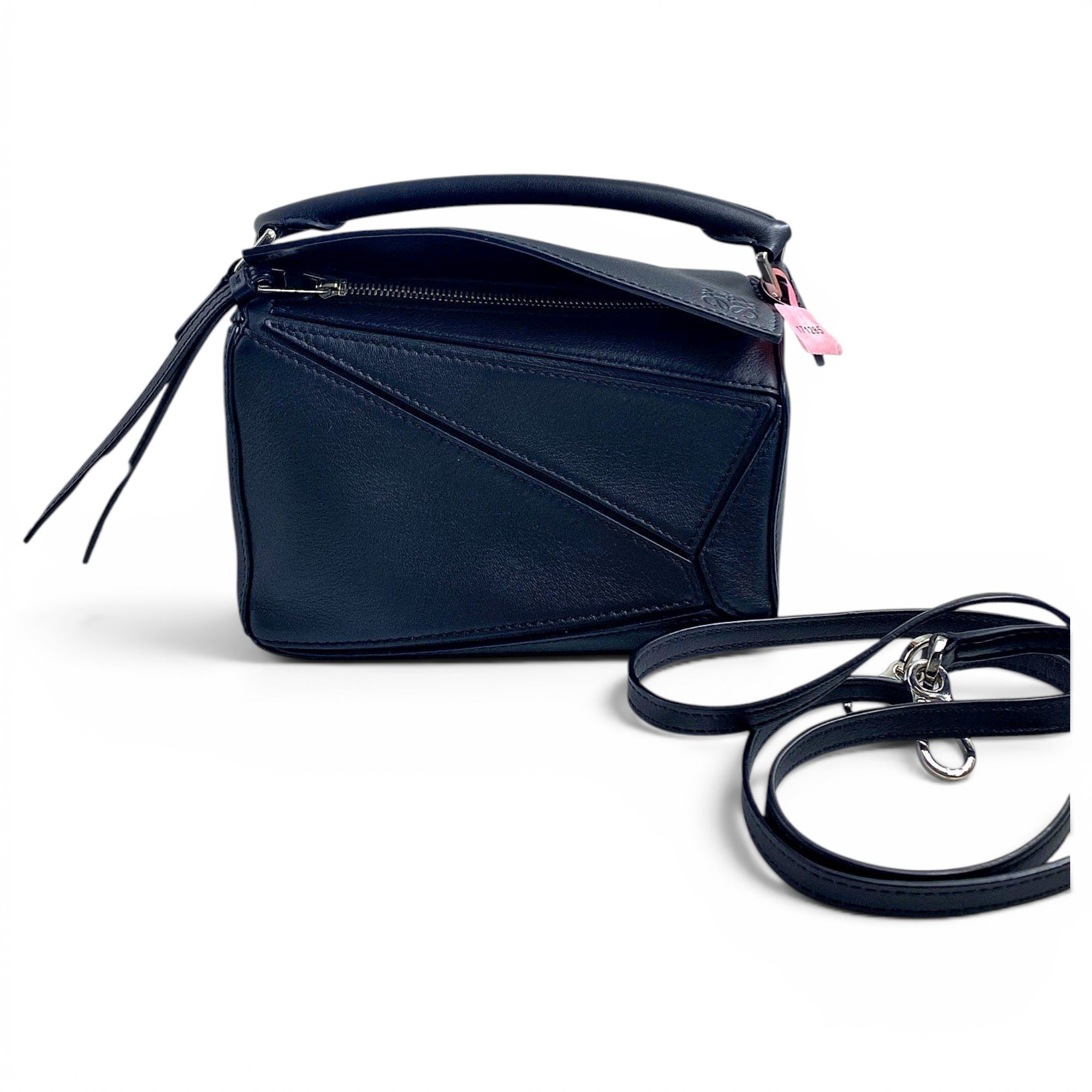 Puzzle leather handbag