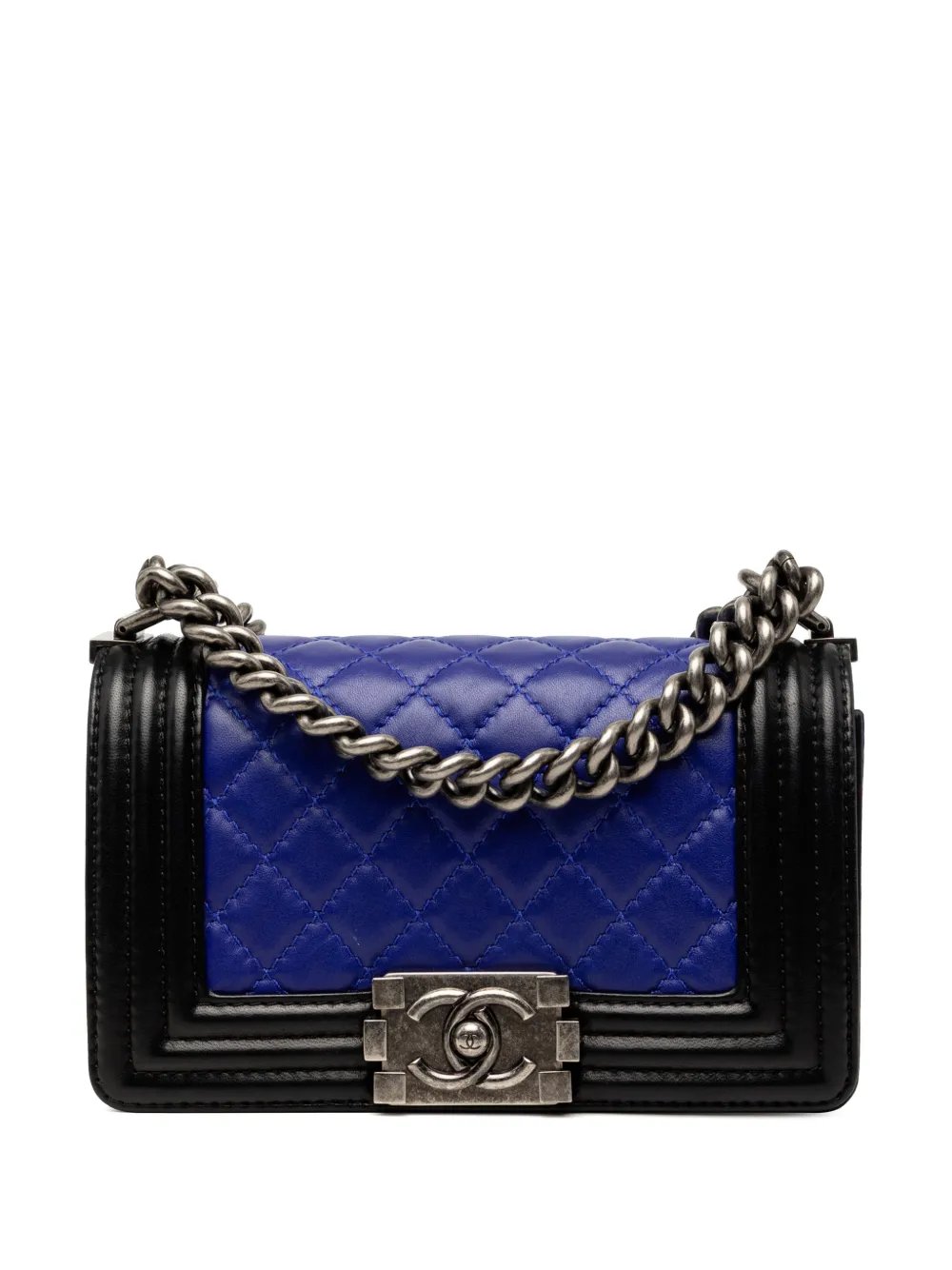 2013-2014 Small Bicolor Lambskin Boy Flap shoulder bag