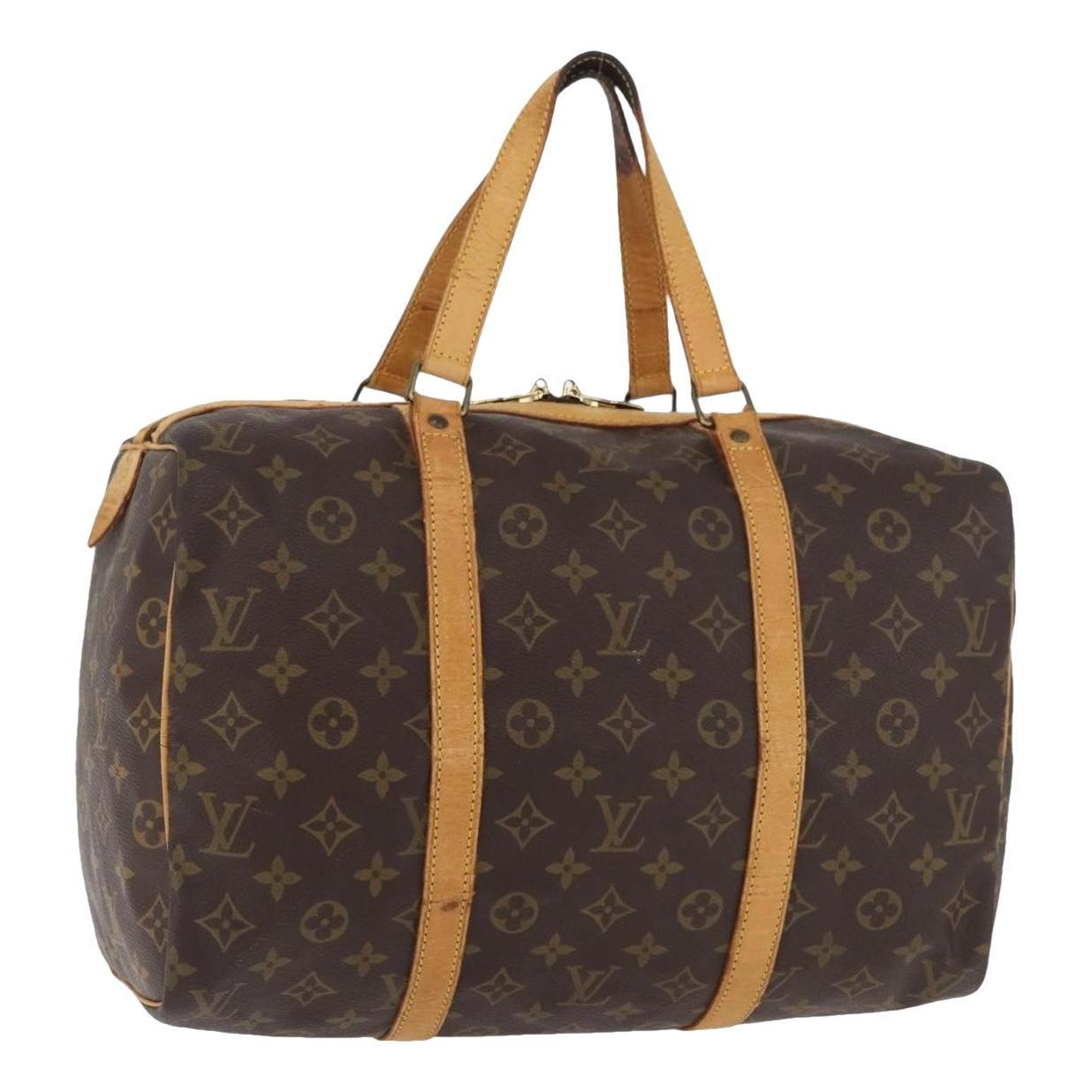 Sac souple leather travel bag