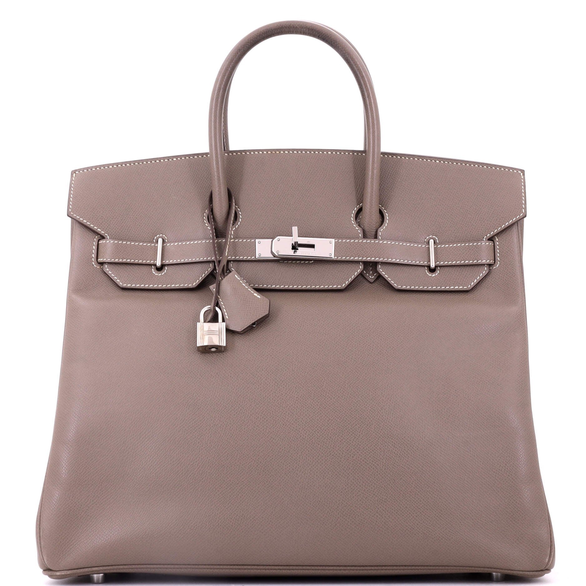 Hermes HAC Birkin Bag Grey Epsom with Palladium Hardware 36