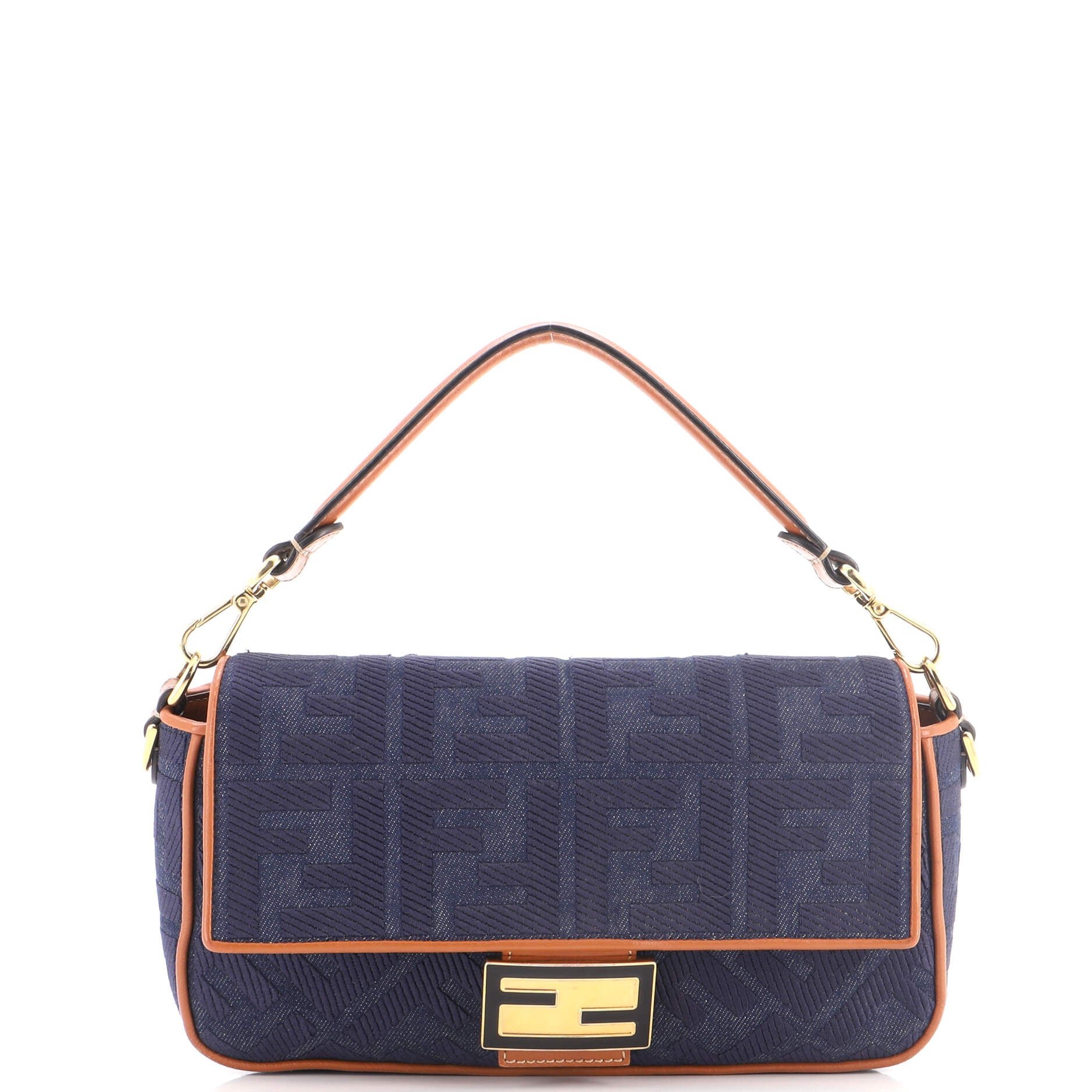 Baguette NM Bag Zucca Embroidered Canvas Medium