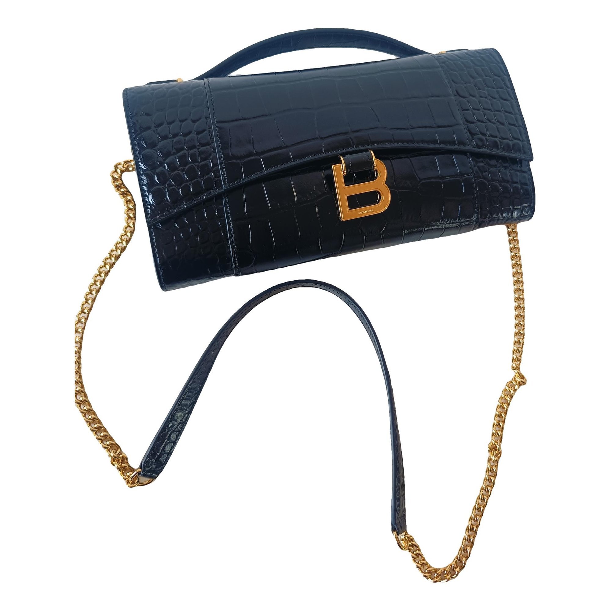 Leather clutch bag