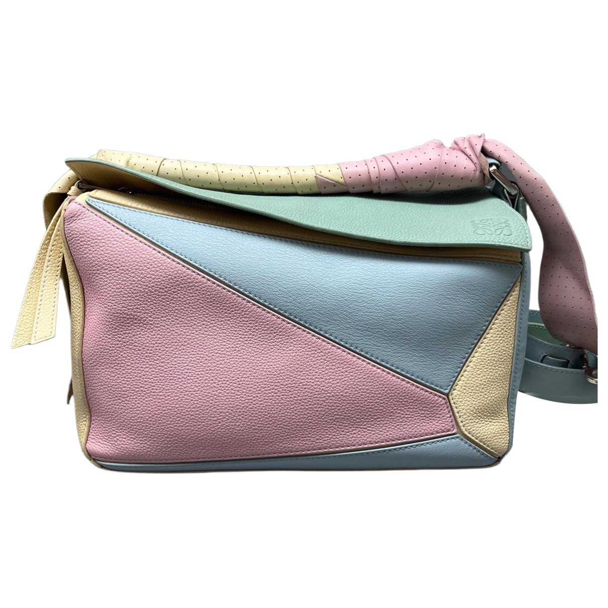 Puzzle leather crossbody bag