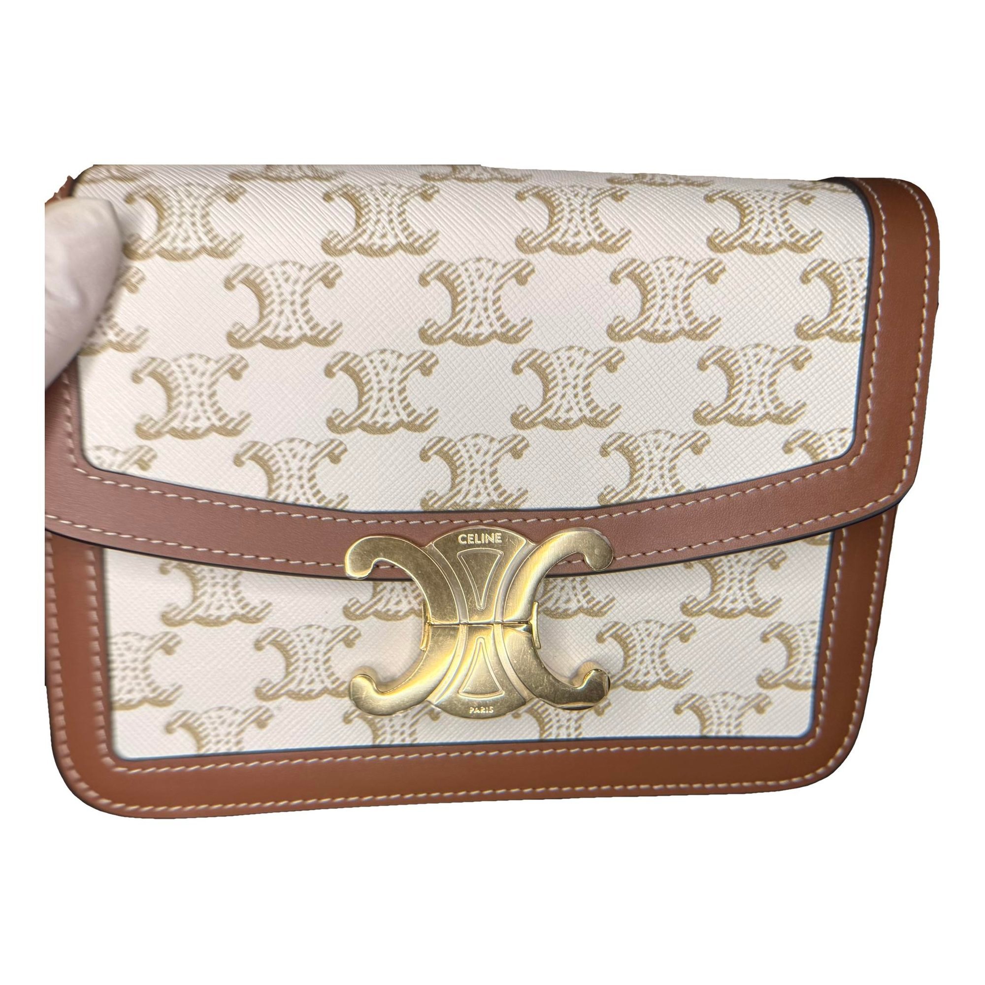 Triomphe leather handbag