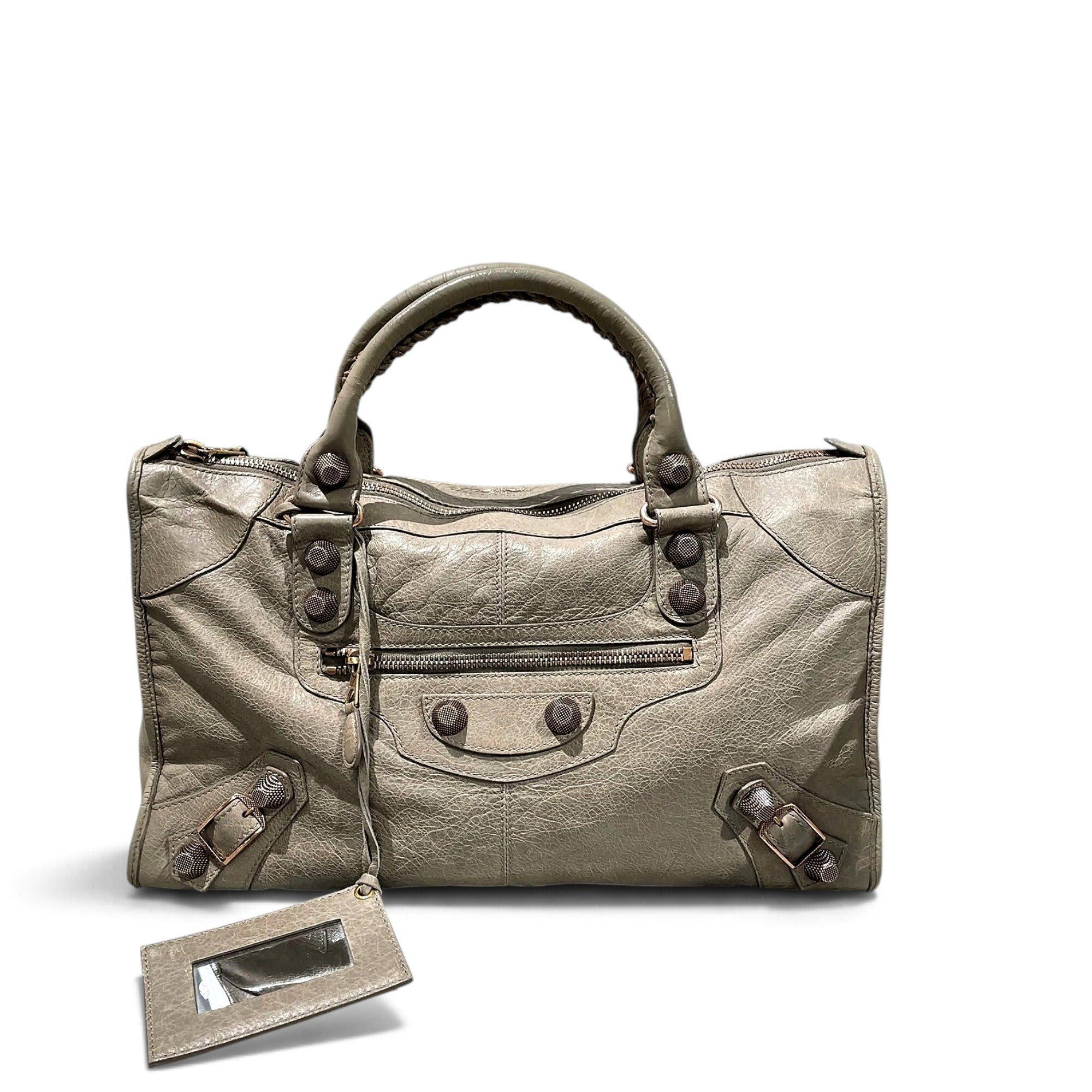 Work leather handbag