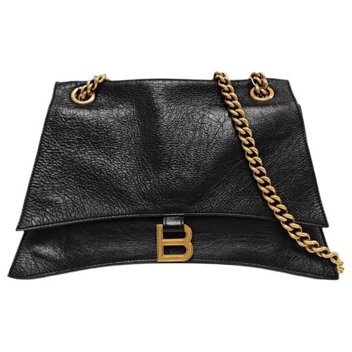 Crush leather handbag