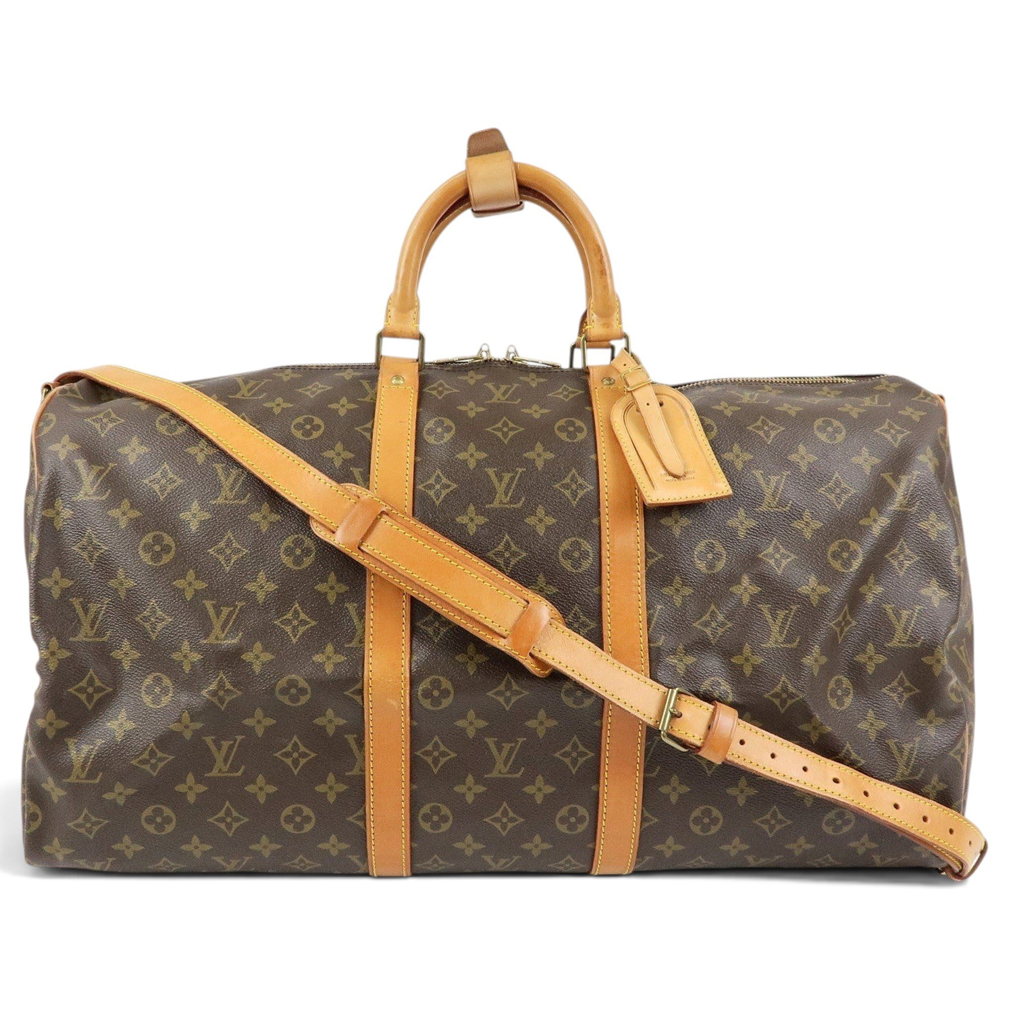 Keepall leather travel bag