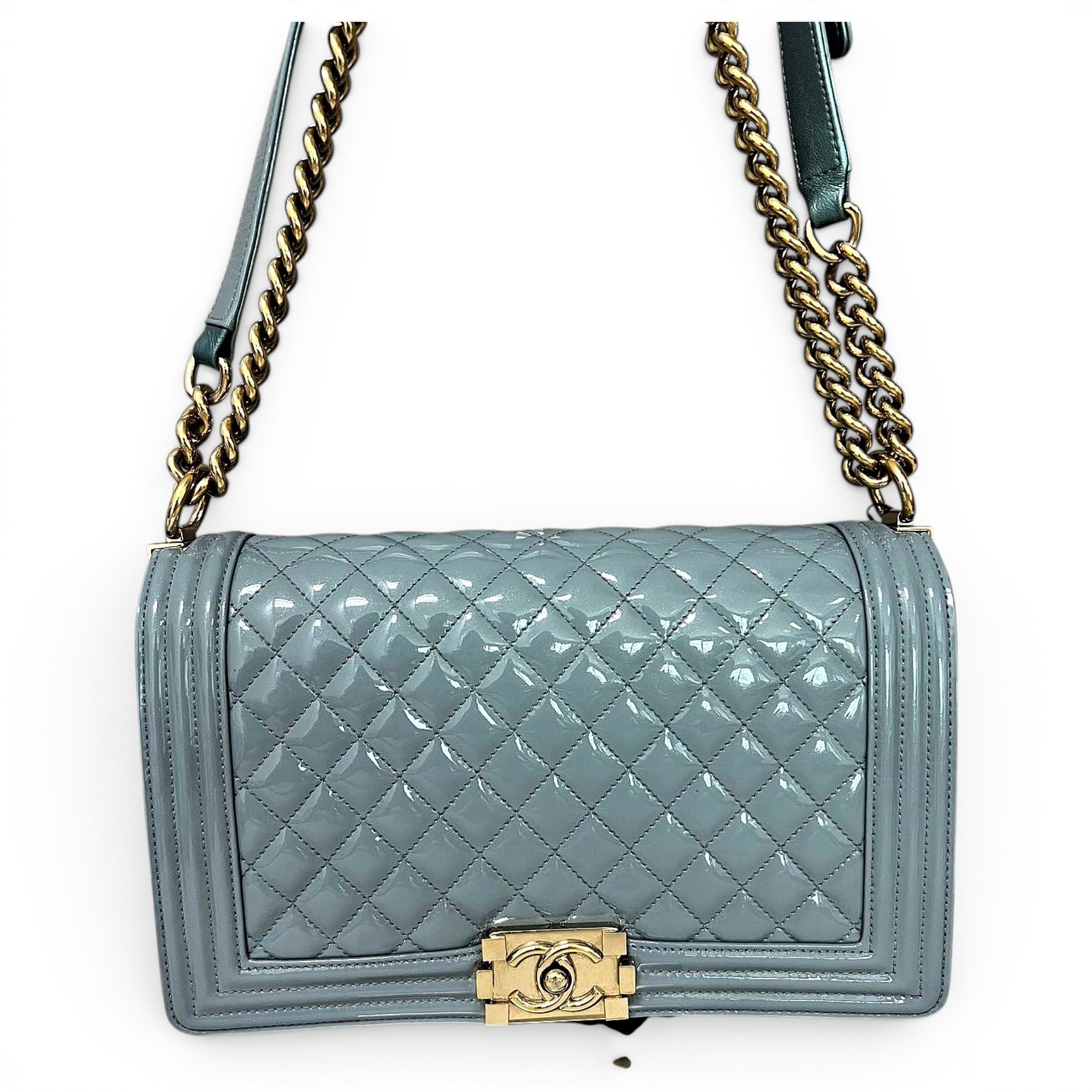 Boy patent leather crossbody bag