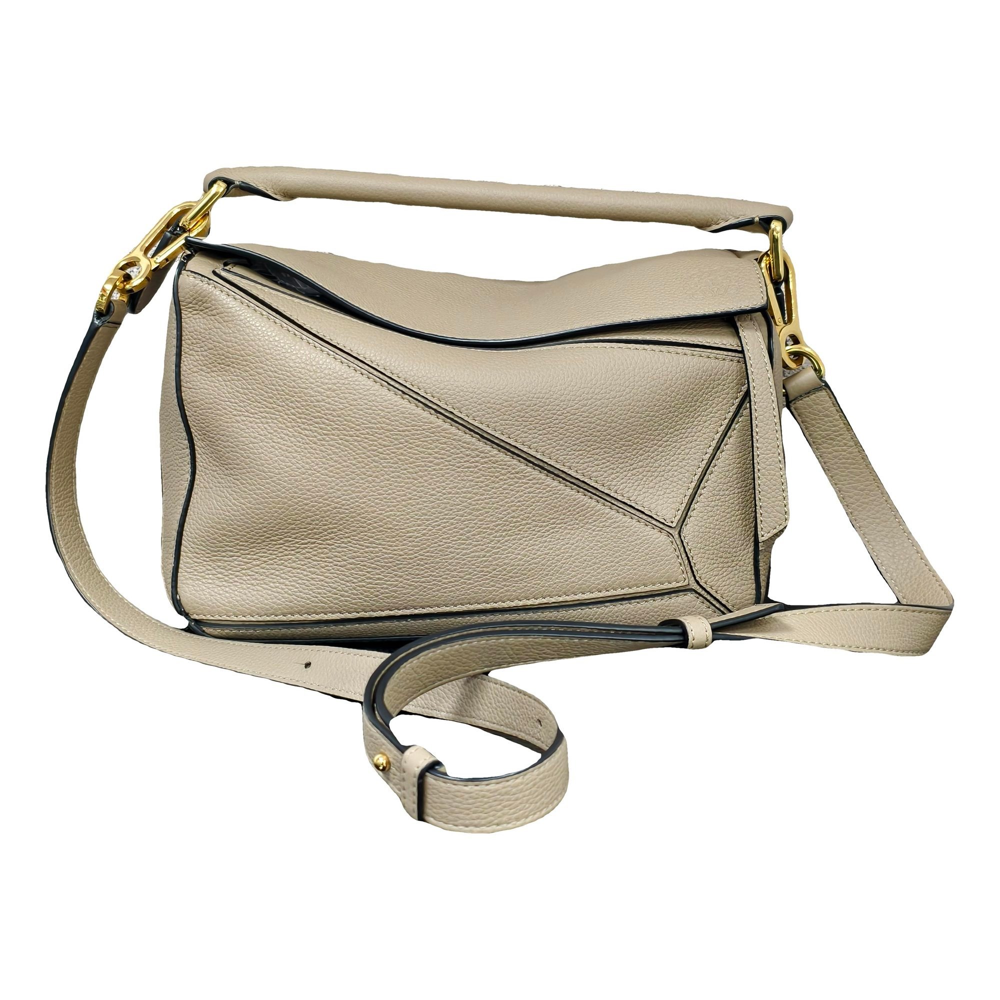 Puzzle leather crossbody bag
