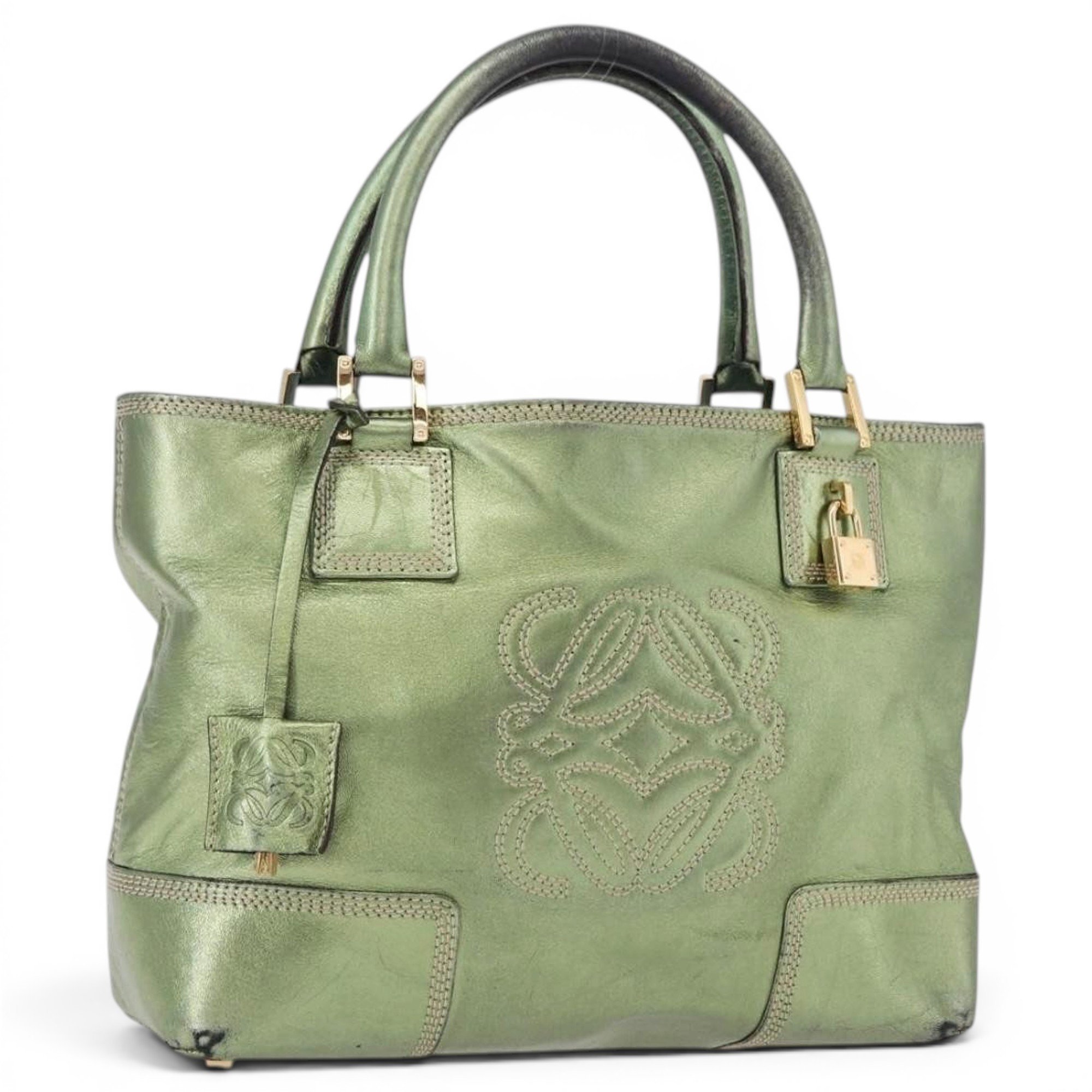 Anagram leather handbag