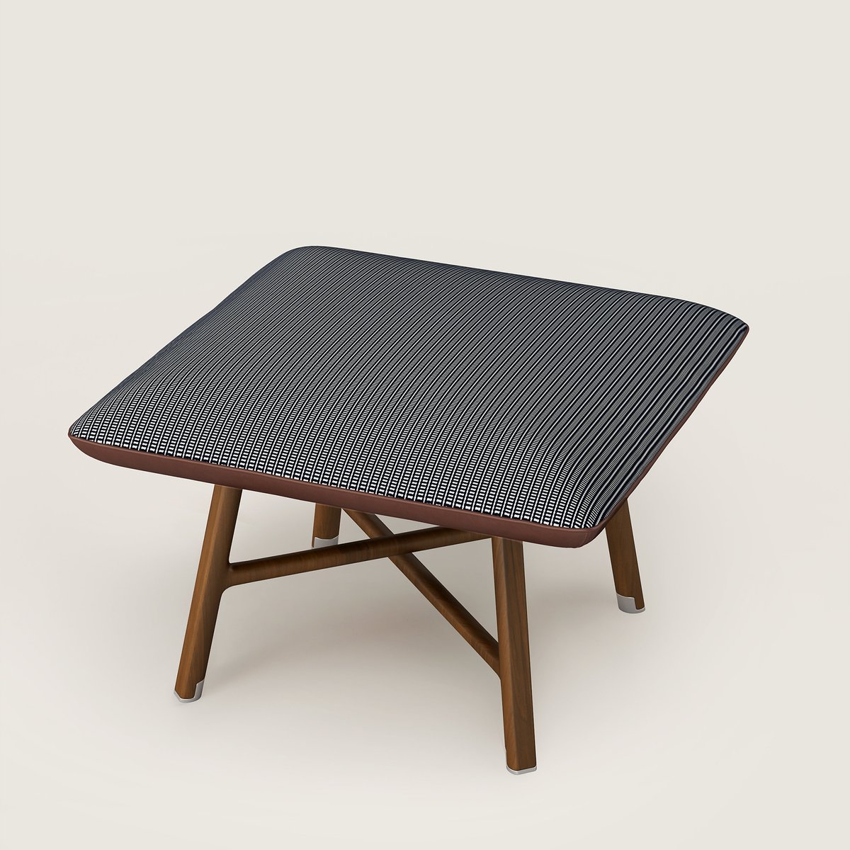 Les Necessaires d'Hermès "carre d'assise" low stool, high model