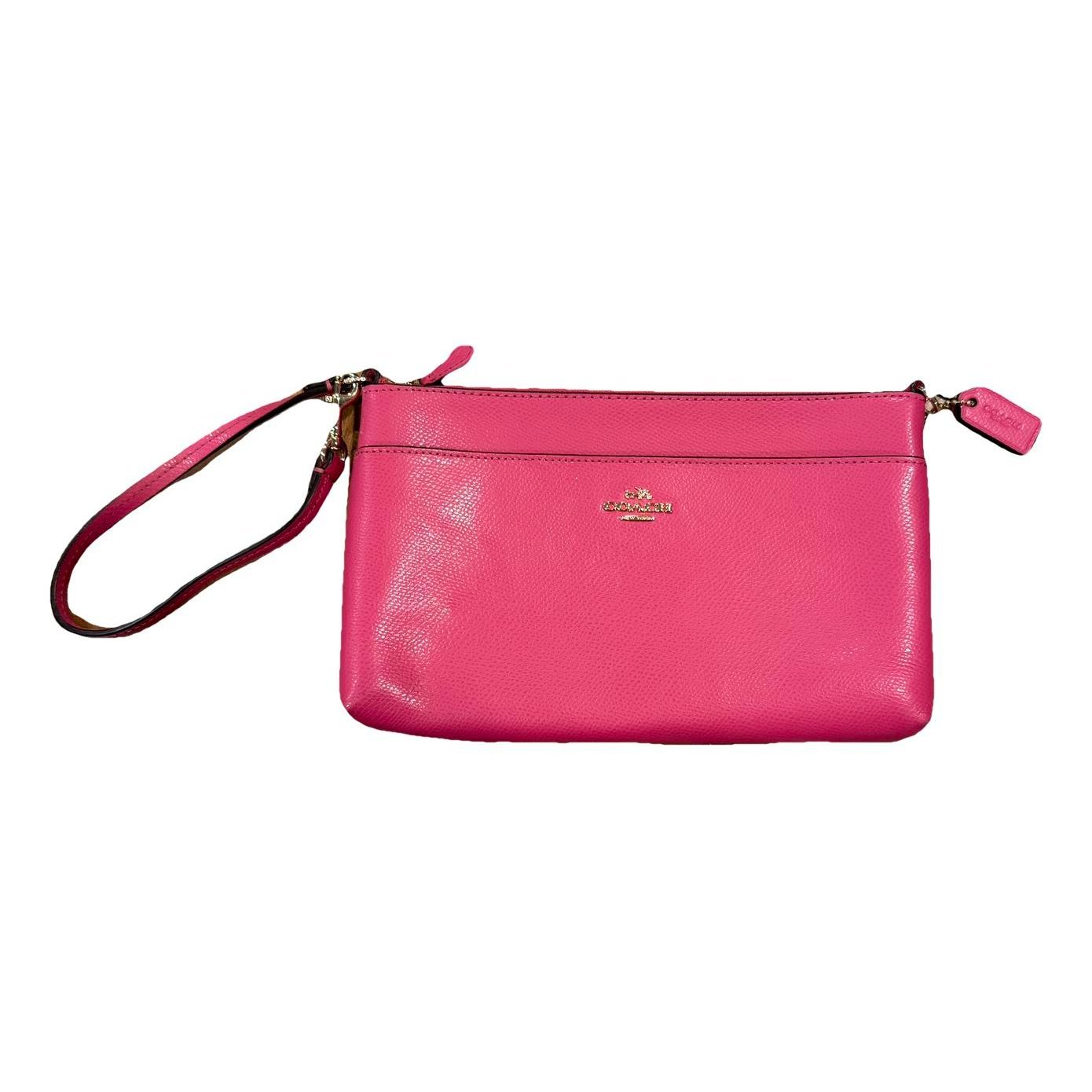 Leather clutch bag