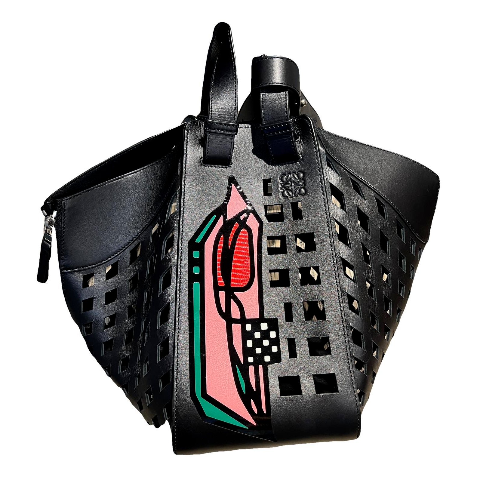 Hammock leather handbag