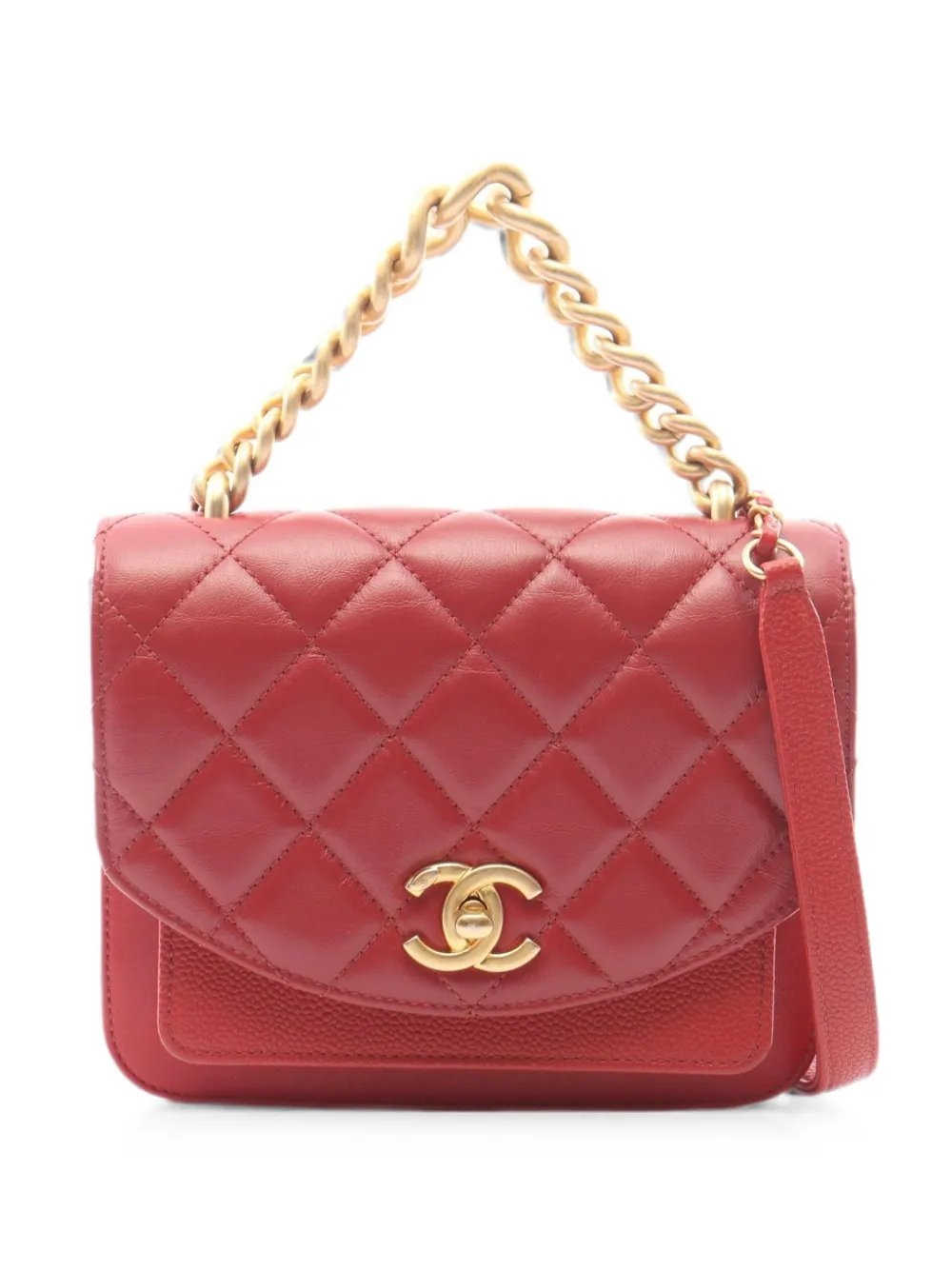 2019 Diamond-quilted Caviar-leather mini shoulder bag