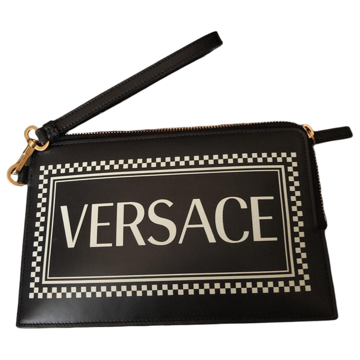 Leather clutch bag
