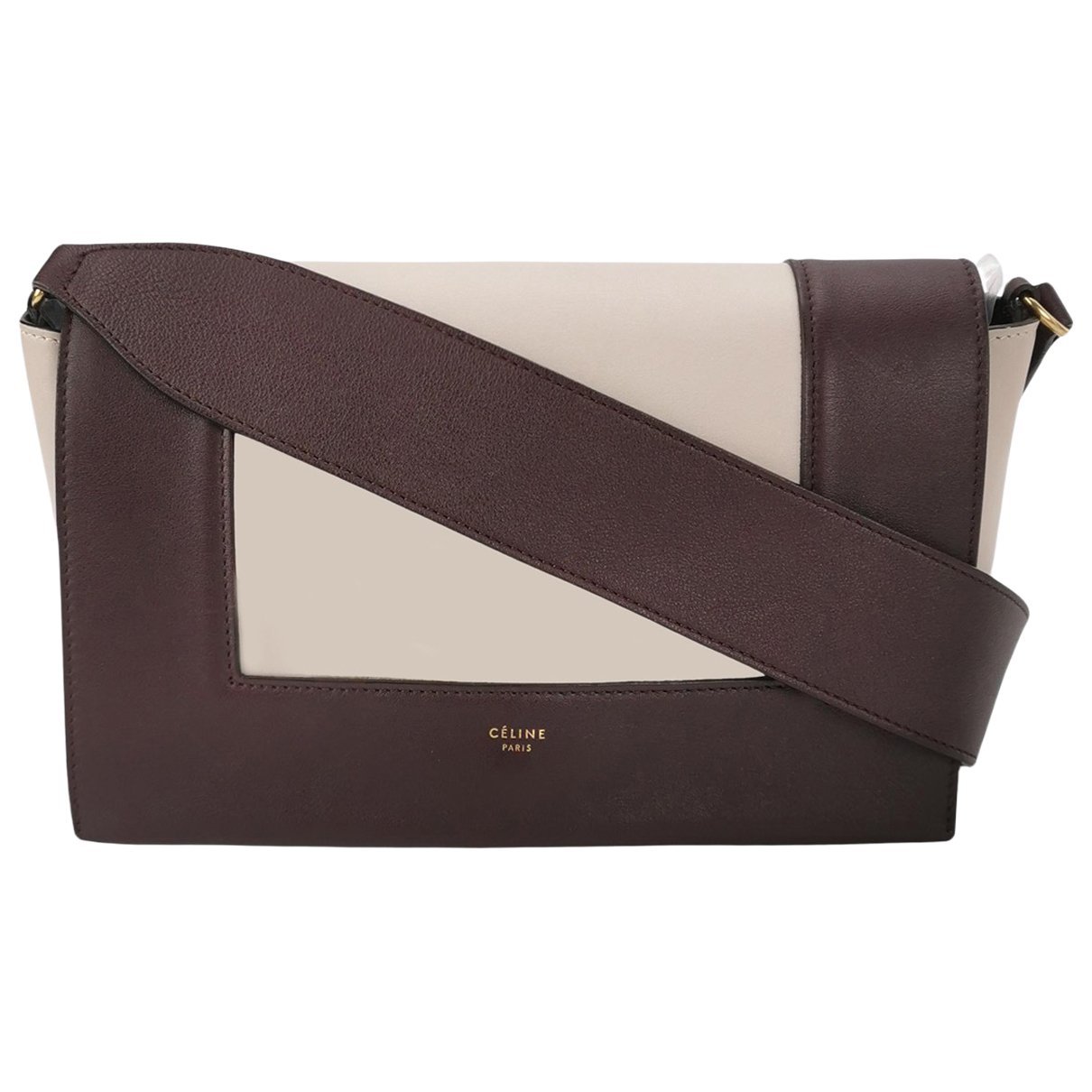 Frame leather handbag