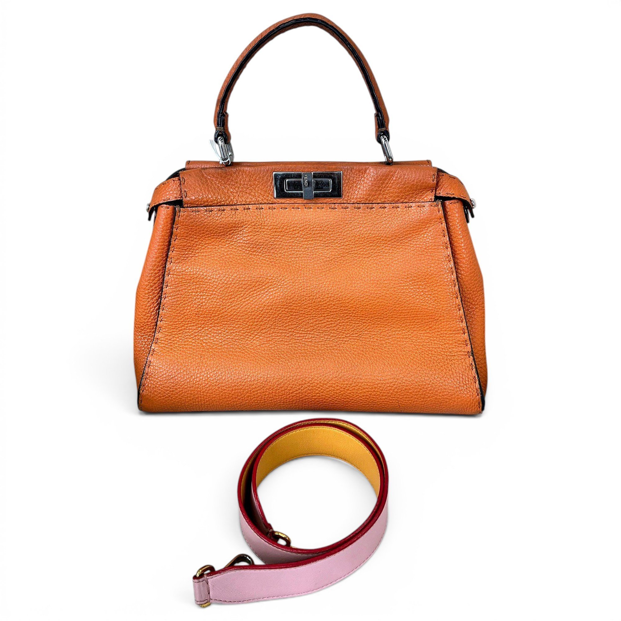 Peekaboo leather handbag