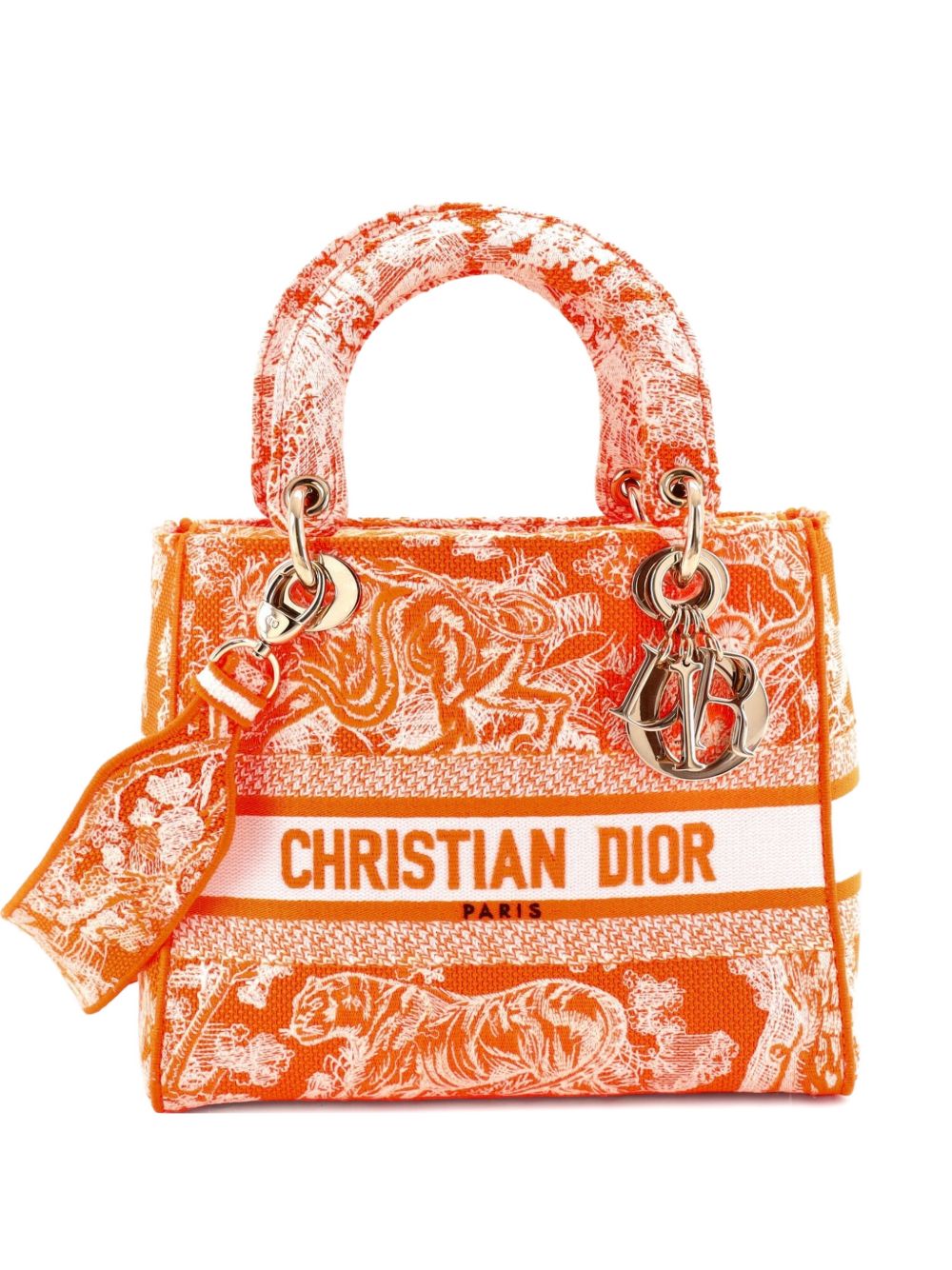 Toile de Jouy Lady D-Lite Bag Embroidered Canvas tote bag
