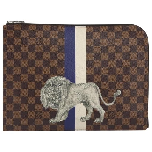 Leather clutch bag