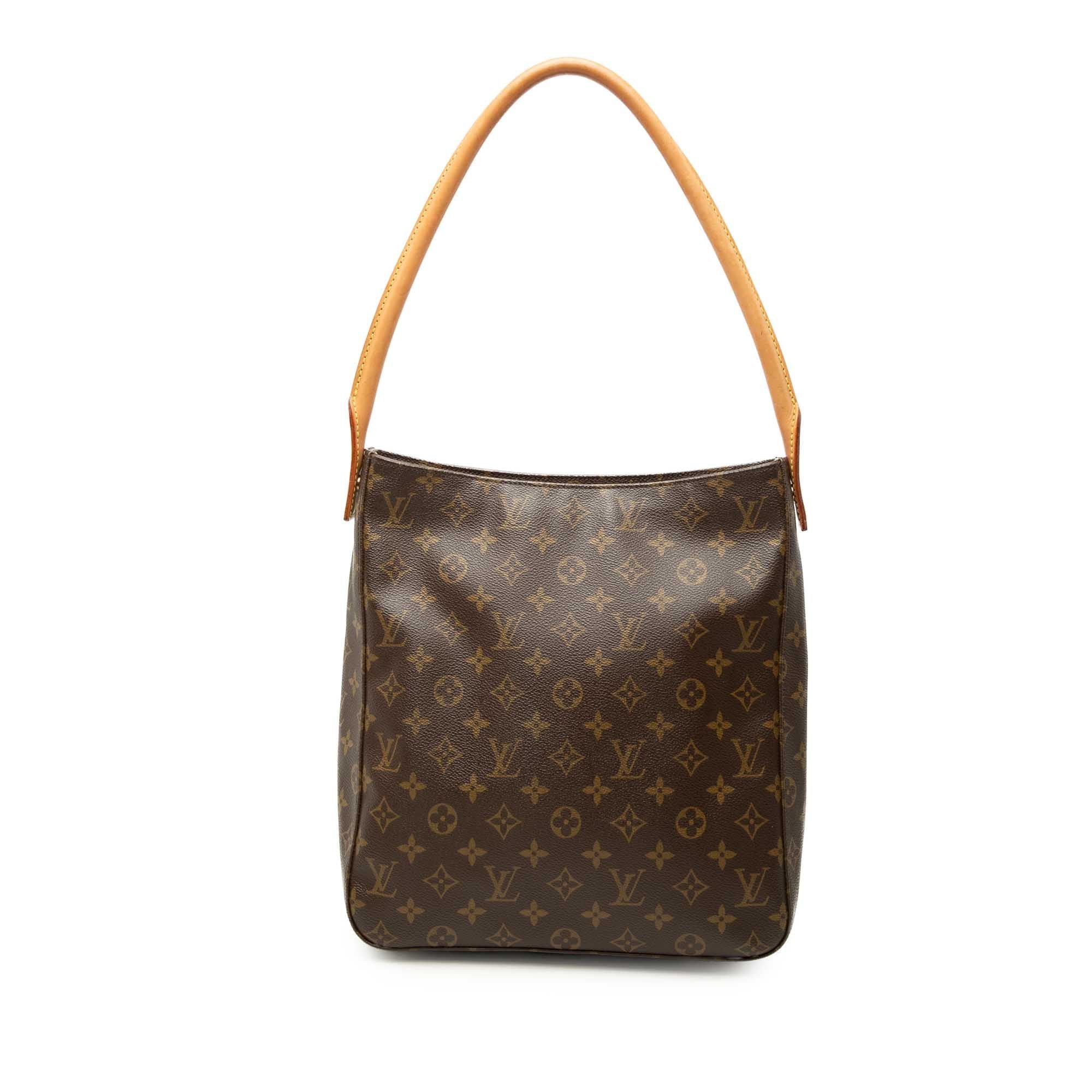 Looping leather handbag