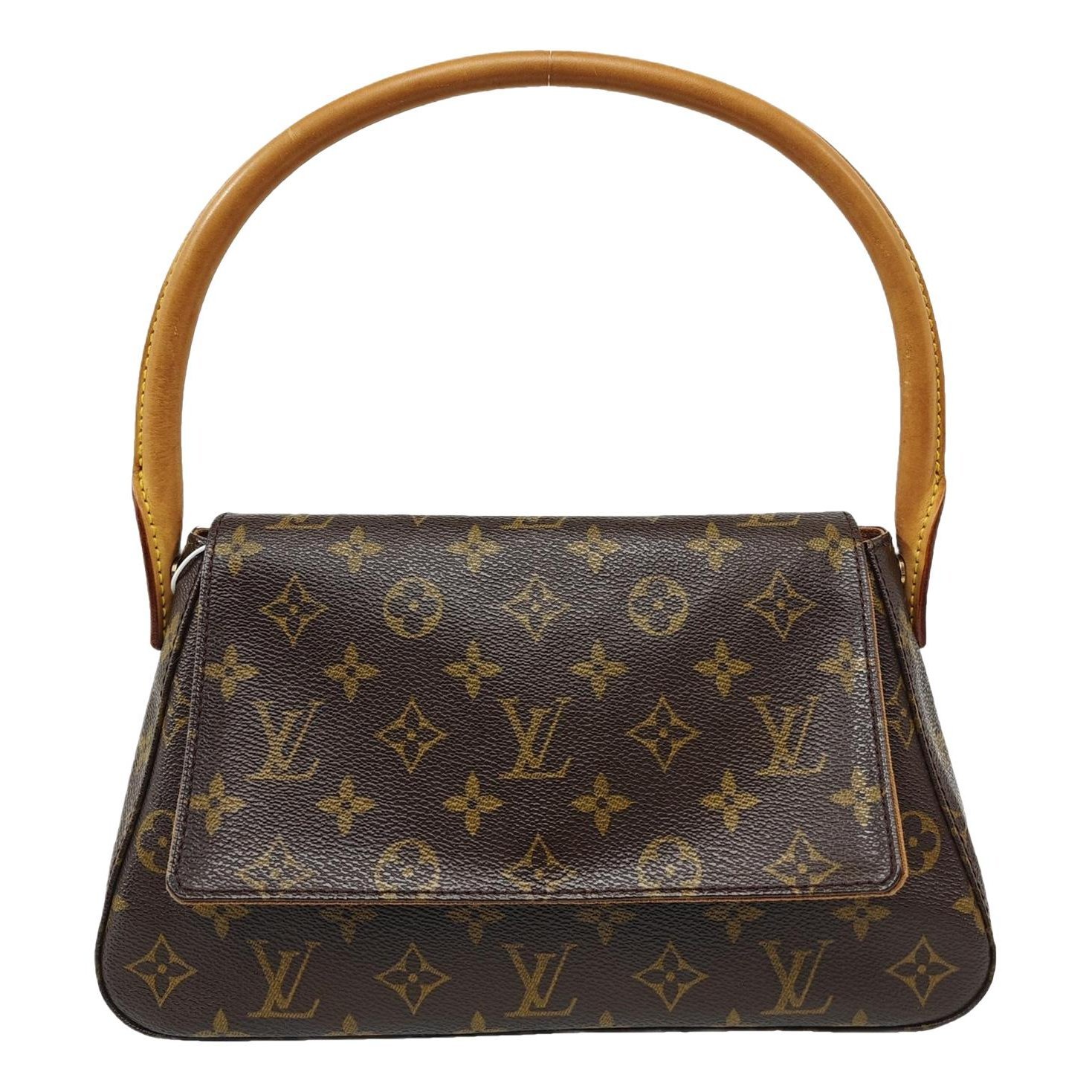 Looping leather handbag