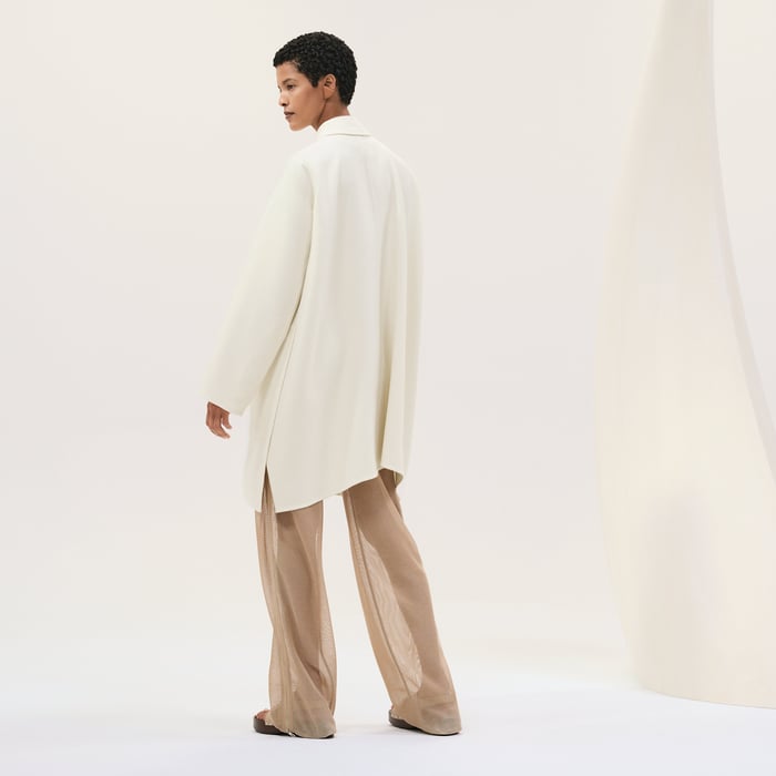 Blanc Naturel Wool Zipped Coat