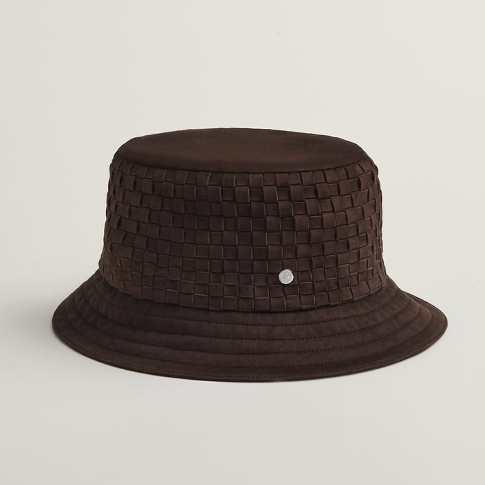 Marron Ébène Harper Tresse Bucket Hat