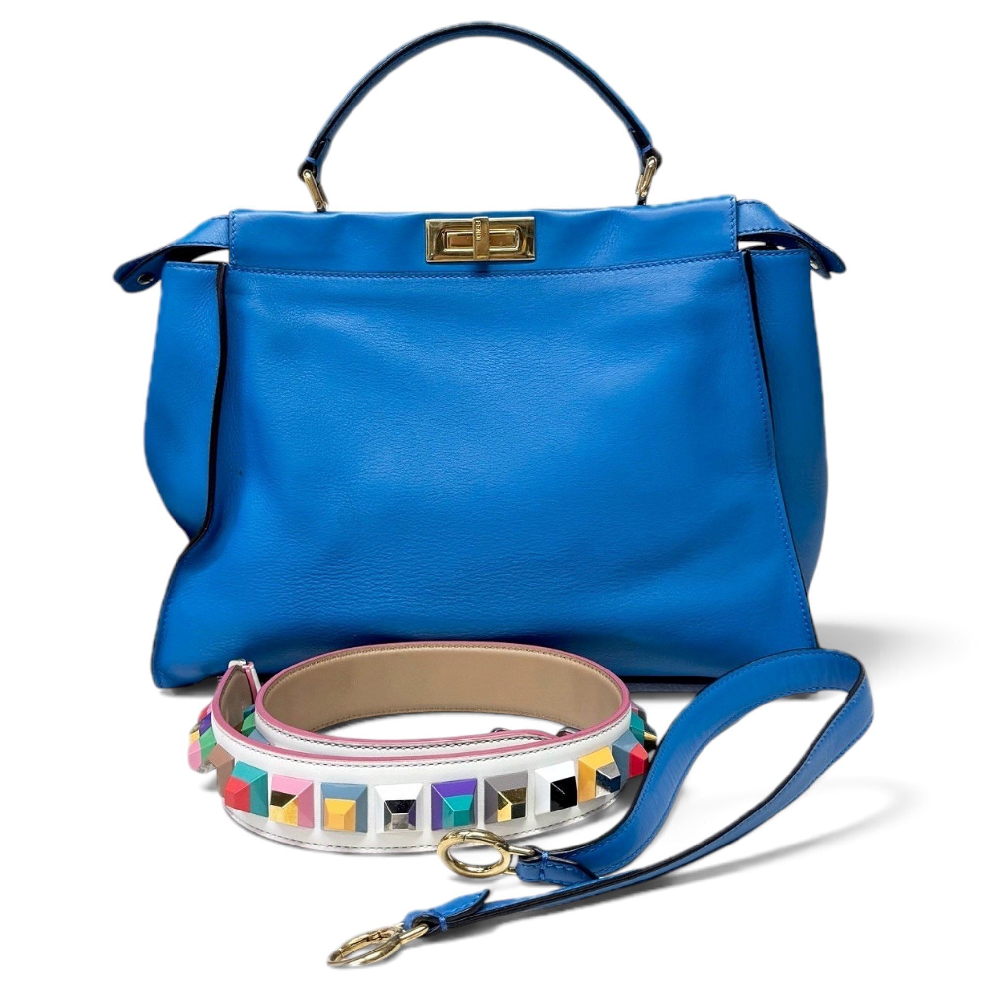 Peekaboo leather handbag