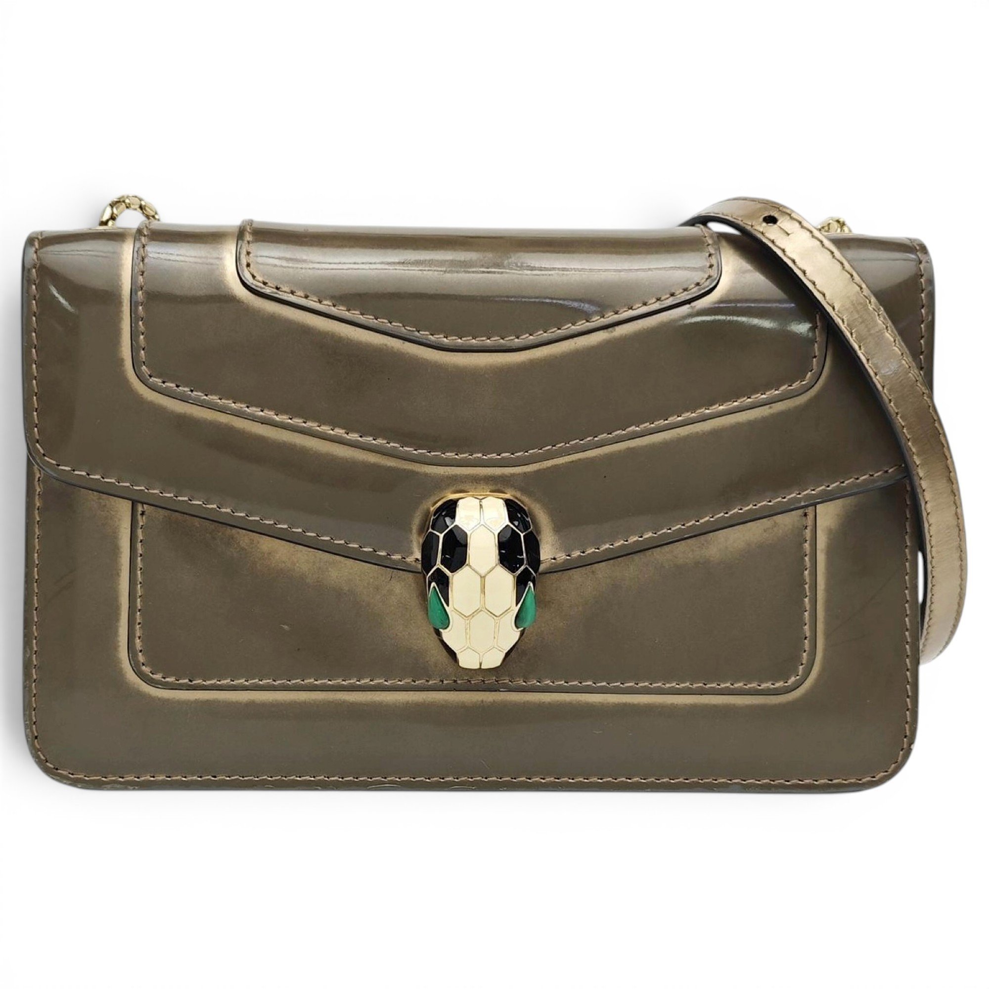 Serpenti leather handbag