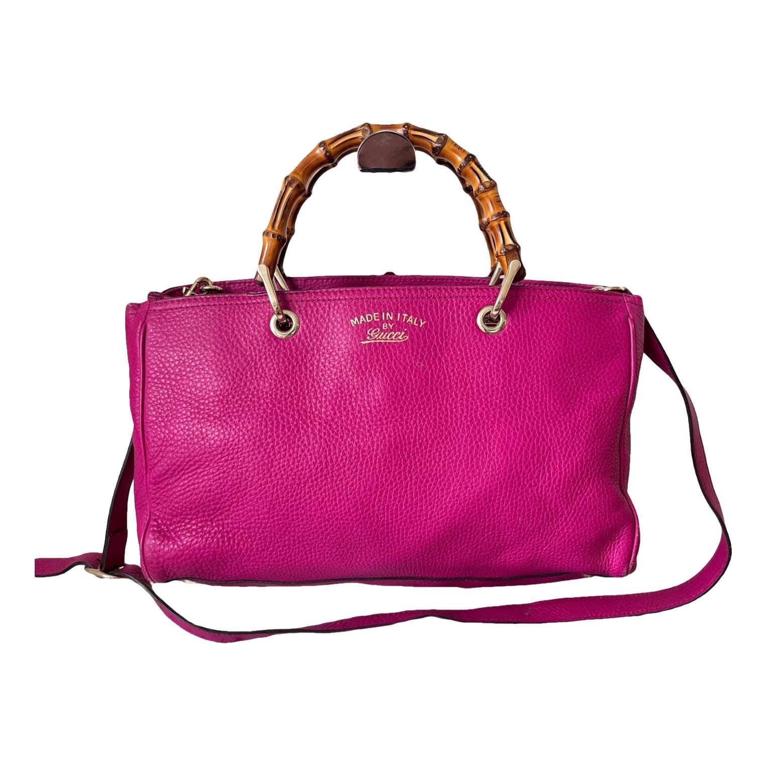 Bamboo Shopper leather handbag