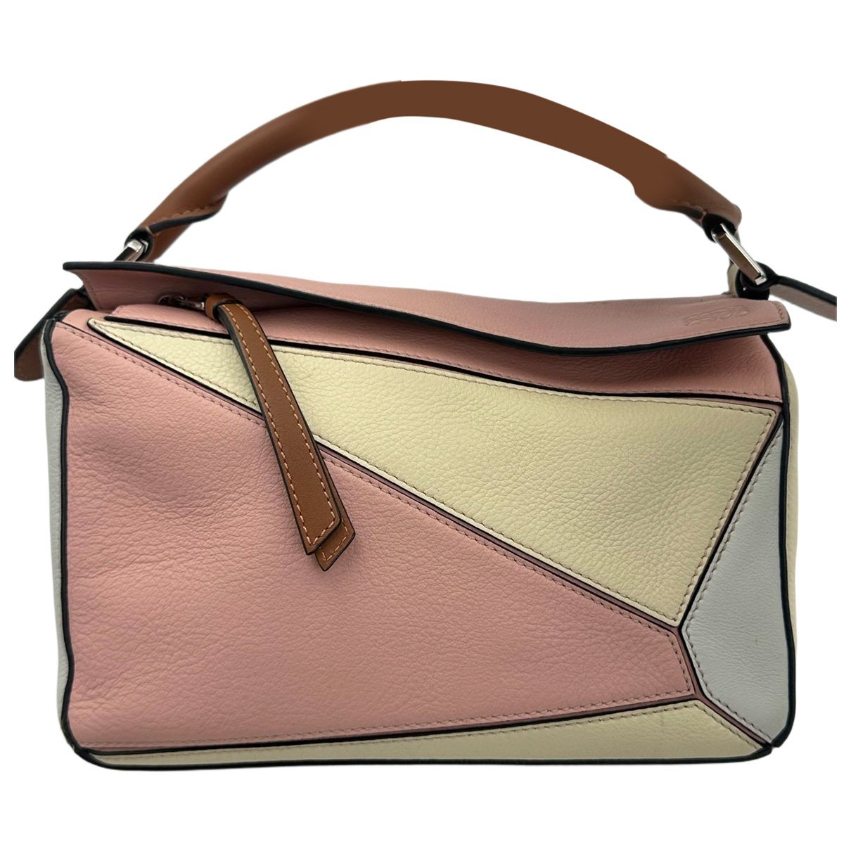 Puzzle leather handbag