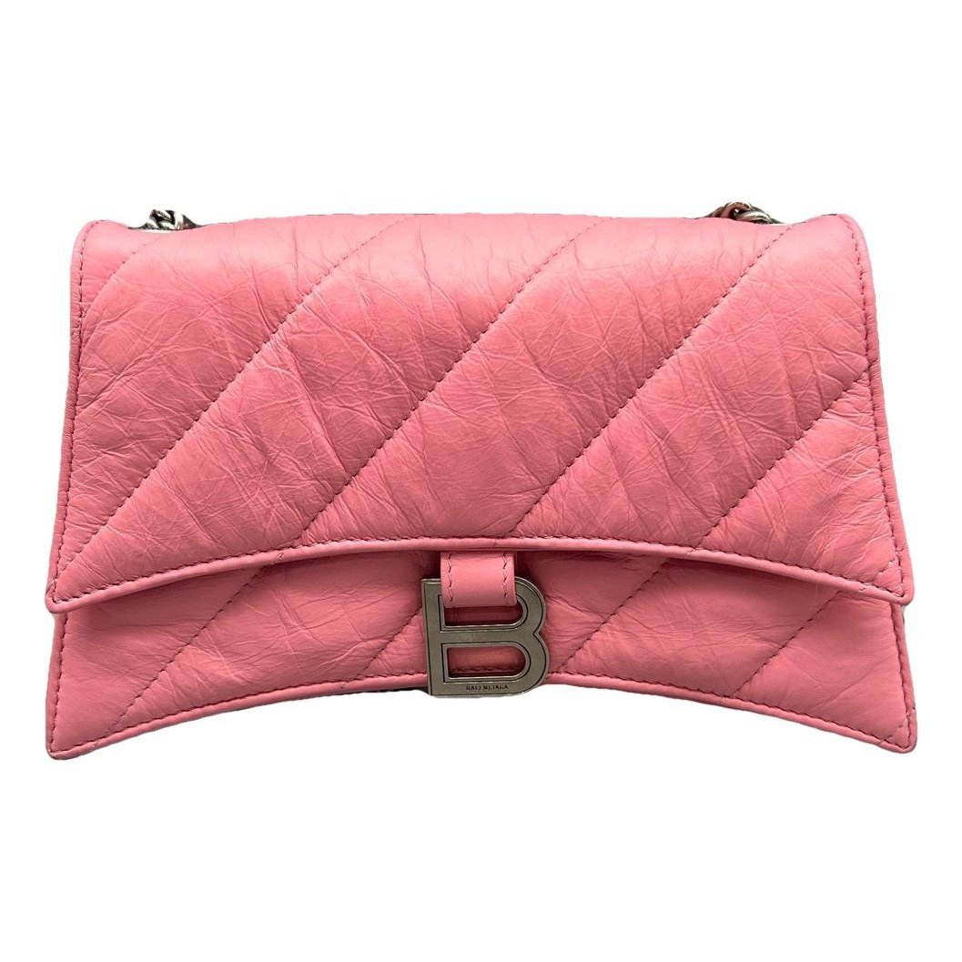 Crush leather handbag