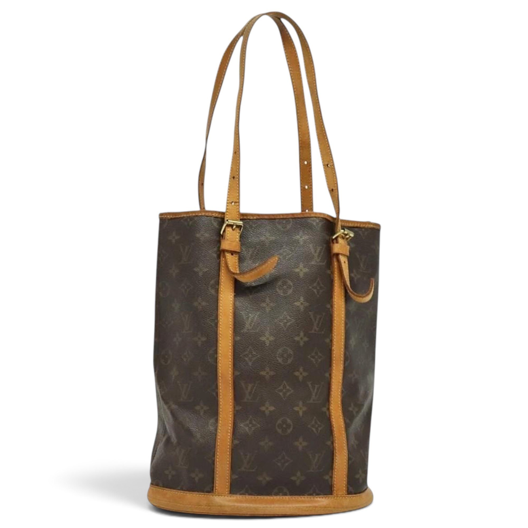Bucket leather handbag