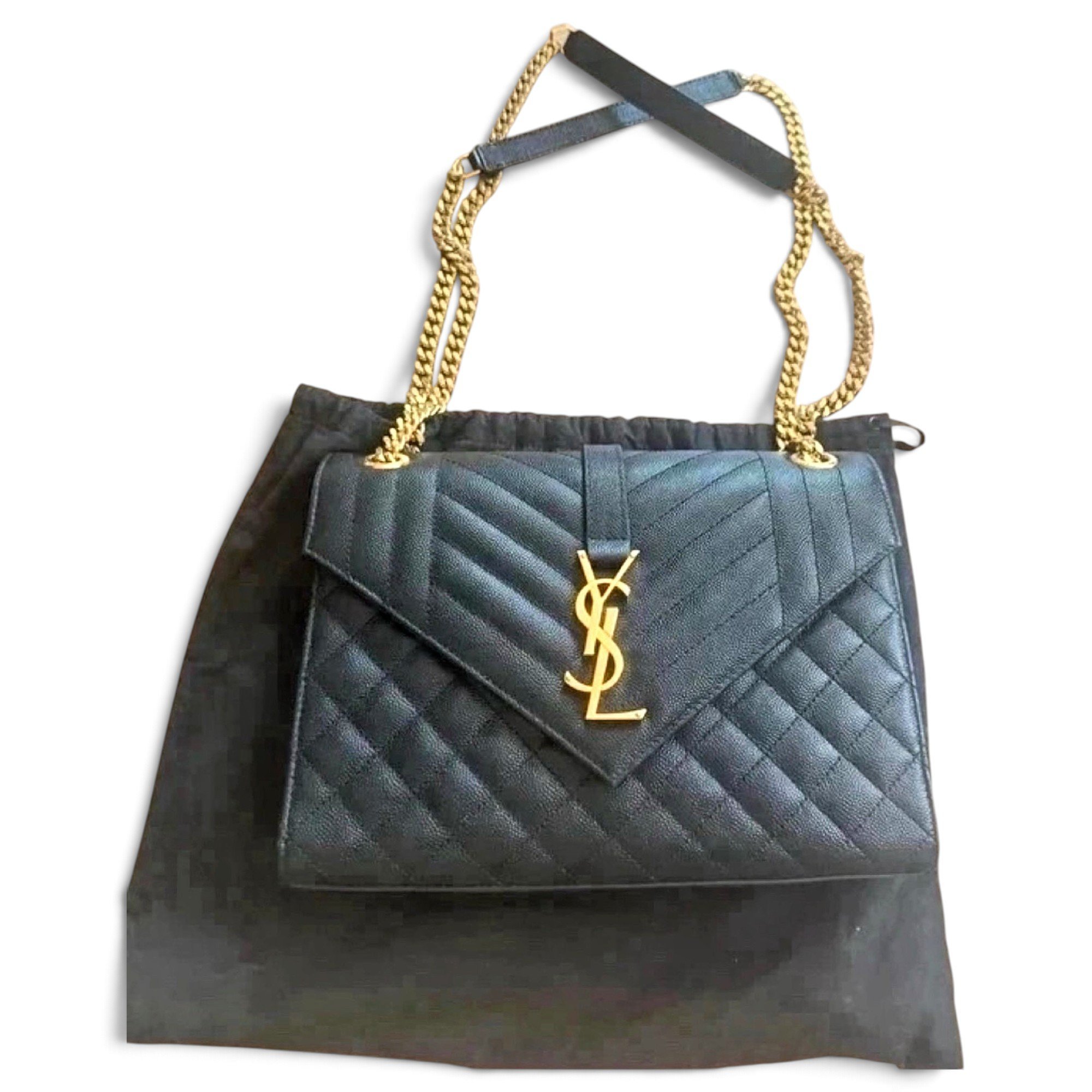 Envelope leather handbag